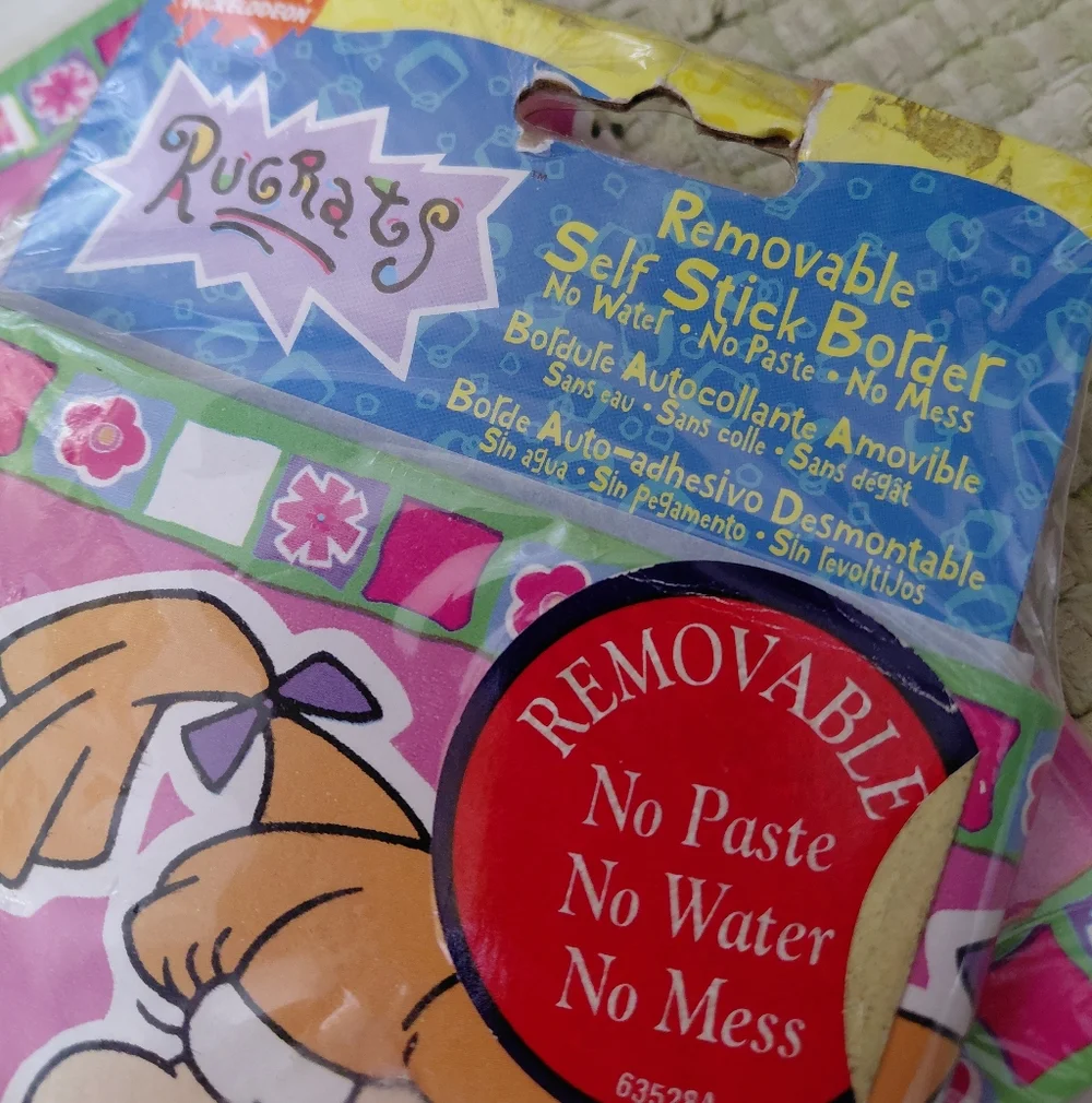 2 Vintage 90s Nickelodeon Rugrats removable sticker wallpaper boarder 10 yards